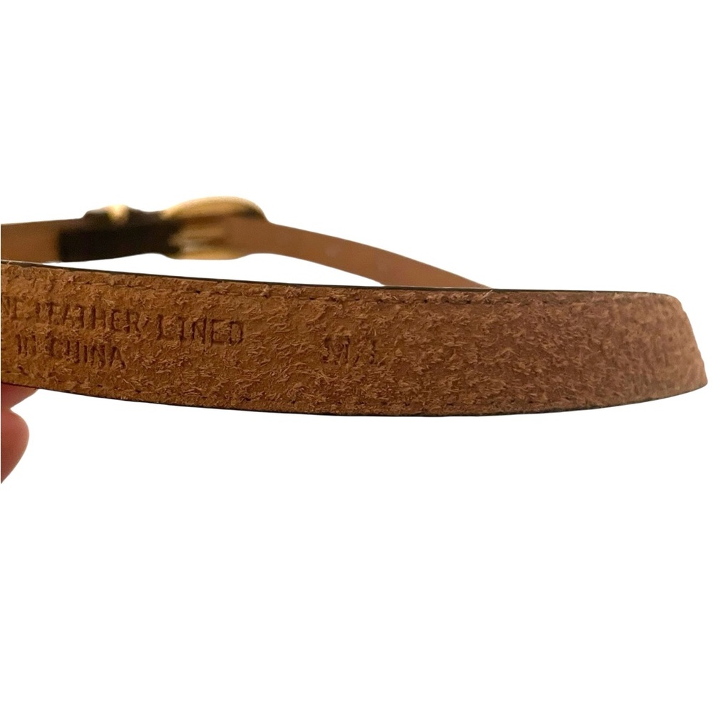 Unbranded Women’s Brown Croc Pattern Leather Belt Approx 31”-32” to middle hole - Picture 4 of 9